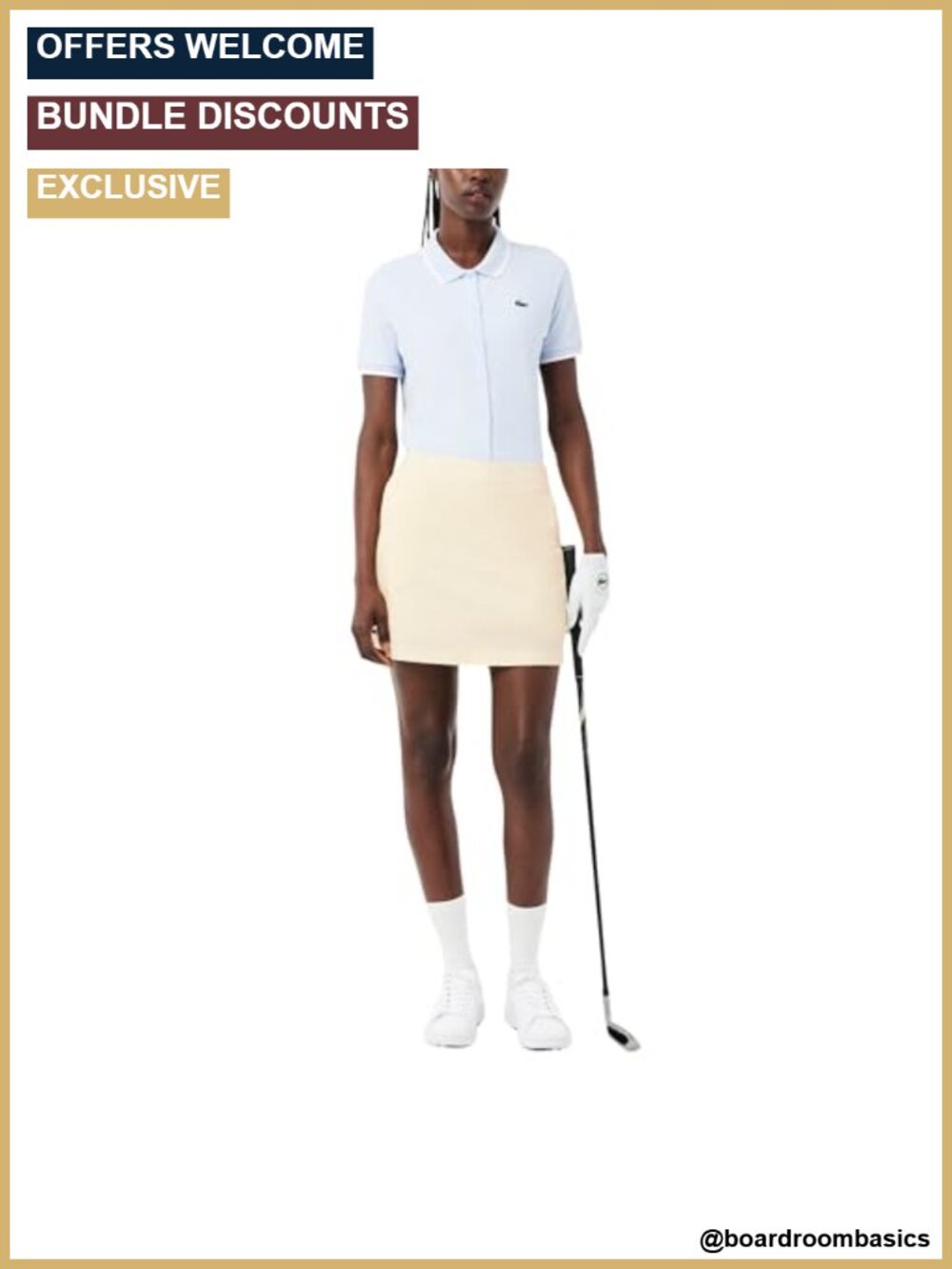 Lacoste Ultra Dry Golf Skirt with Liner Recycled Polyester